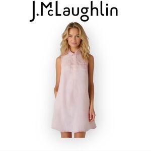 J. McLaughlin 100% Linen Dress – XS – Pale Pink – Sleeveless